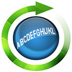 Recycling Logo with ABCDEFGHIJKL